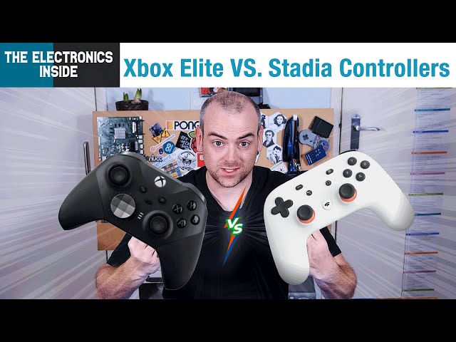 Teardown/Comparison of the Xbox Elite Series 2 vs Google Stadia Controllers - The Electronics Inside