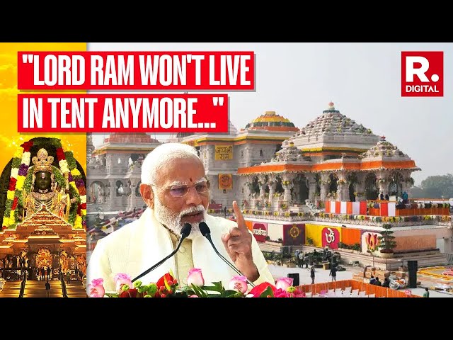 PM Modi Addresses People After Pran Pratishtha Ceremony, Says Ram Lalla Won't Live In Tent Anymore