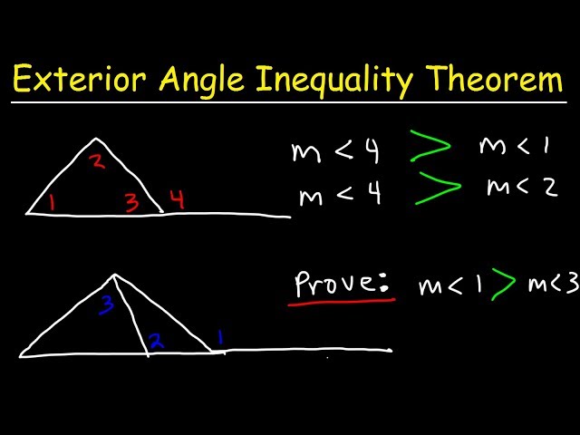 Exterior Angle Inequality Theorem With Two Column Proofs - Geometry