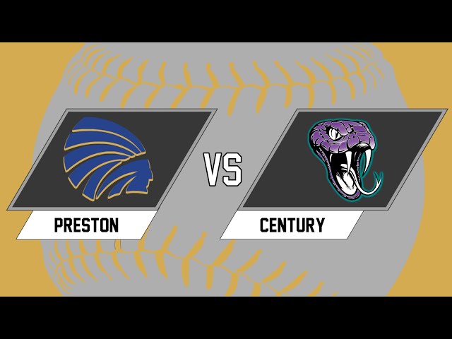 SOFTBALL: Preston vs. Century  3:30 / 5:30 PM