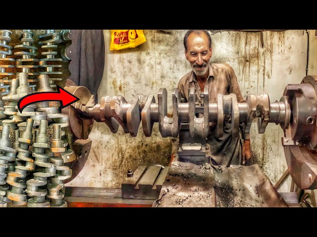Amazing Production Of Crankshafts In Factory ||Machining 6 cylinder Diesel Engine Crankshafts