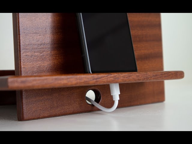 Phone Station and Desk Organizer. Beautiful Gift for man