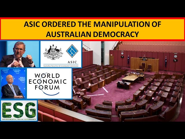ASIC Ordered the Manipulation of Australian Democracy