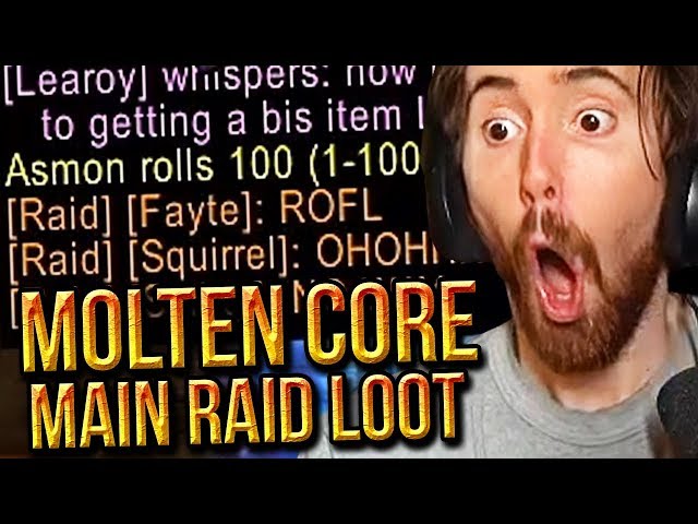 Asmongold Luckiest Molten Core Run - All The Loot - Classic WoW