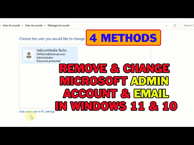 How to Remove Microsoft Account in Windows 11 & Windows 10 | Delete & Change Microsoft Email Account