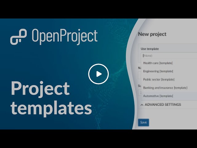 OpenProject Project Templates