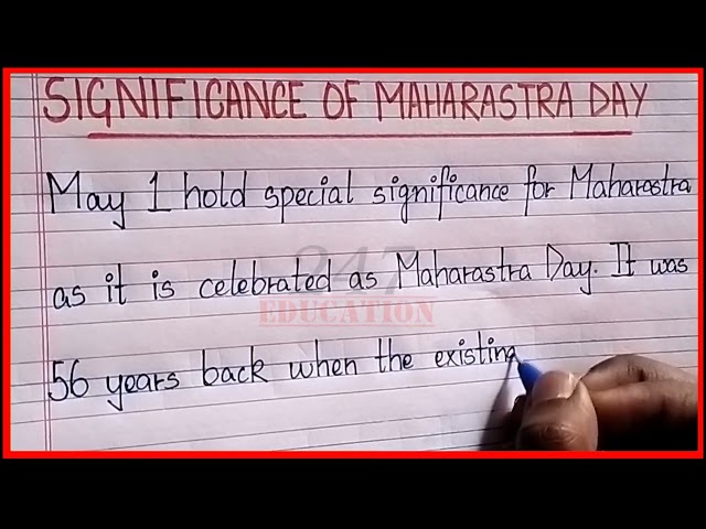 Significance of Maharashtra Day in English | Essay on Maharashtra day in English