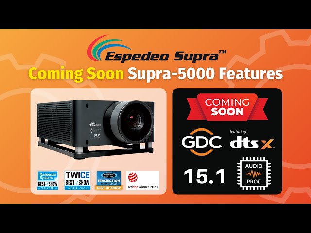 Supra-5000 cinema projector featuring built-in  DTS:X™ Immersive Audio Solution