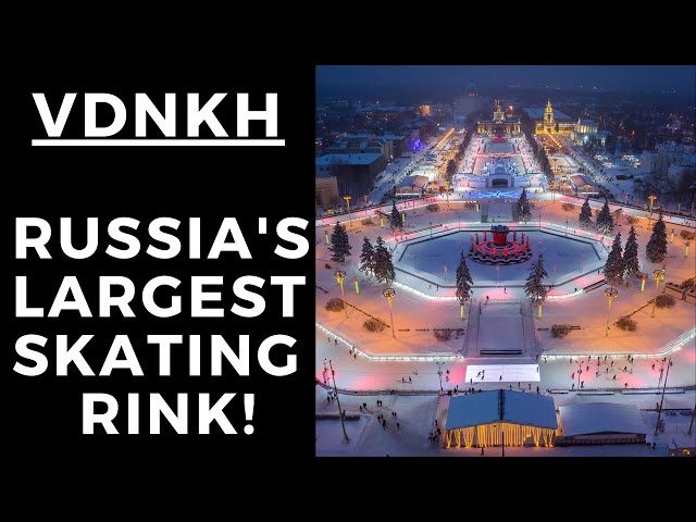 Ice skating at VDNKH Europe's largest skating rink (things to do when living in Moscow, Russia)