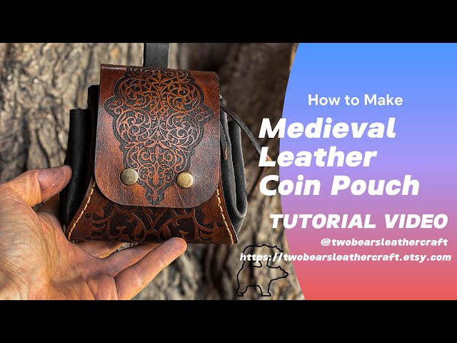 How to make a medieval-style leather coin pouch.