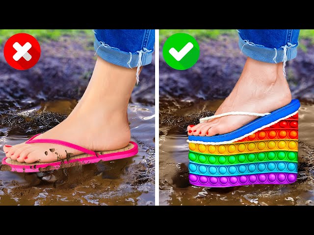 COLORFUL DIY SHOES AND CLOTHES CRAFTS | Simple Ways To Make You Look Fantastic