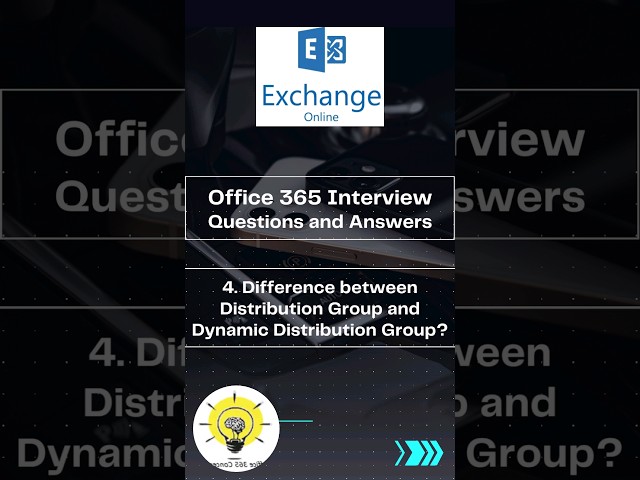 Office 365 Interview: Difference between Distribution Group and Dynamic Distribution Group #shorts