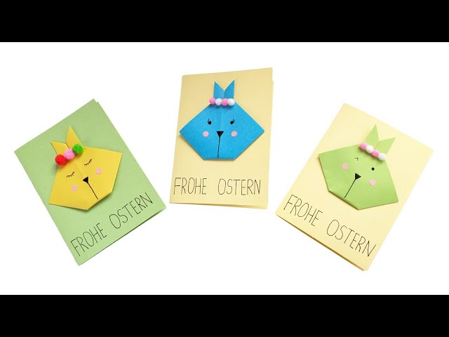 DIY - EASTER BUNNY GREETING CARDS. Handmade Easter Cards. Easter gift ideas. Easter Cards