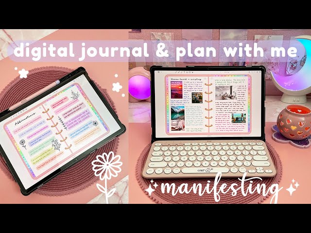 Digital journal & plan with me on samsung tab s7+ ✨ manifesting 🌸 digital planning september 2022