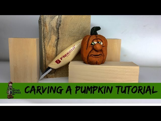Woodcarving How To: Carve A Pumpkin Head From a Block of Wood -Full Start to Finish Tutorial