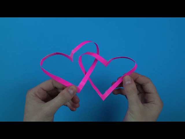 Magic Heart Love Test - using two strips of paper, tape, and scissors.