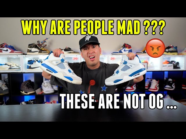 EVERYONE UPSET ABOUT JORDAN 4 MILITARY BLUE 😡 ARE THEY REALLY THAT BAD ??? 2012 vs 2024