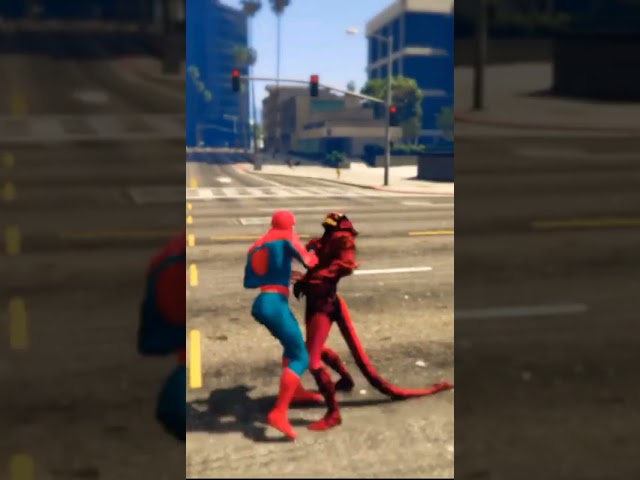Spider Man Fight with Goblin And Saved Iron Man #shorts #gta5