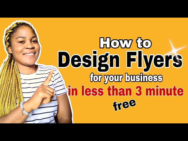 How to design a marketing flyer for your business in less than 1 minutes.