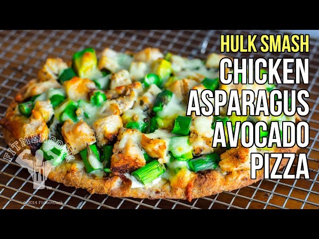 Hulk Smash Chicken, Asparagus, Avocado Pizza / Pizza de  Pollo, Espárragos y Aguacate