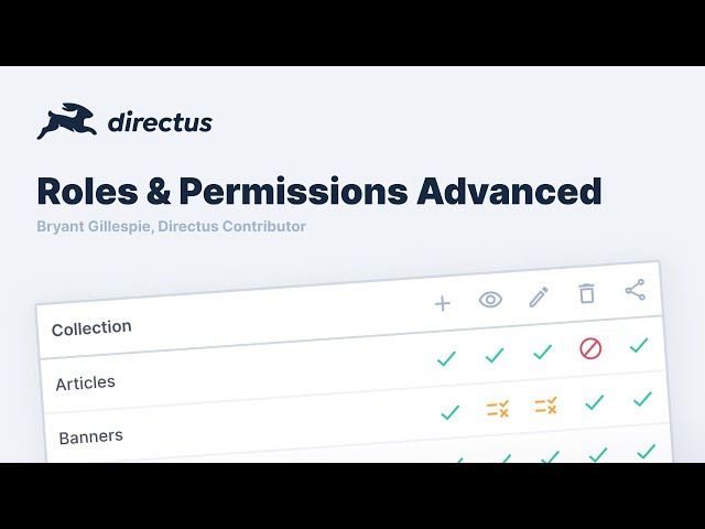 Directus Roles and Permissions, Common Use Cases