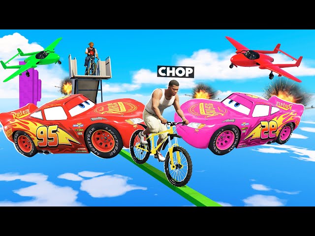 GTA 5 BMX VS CARS TIGHT ROP CHALLENGE WITH CHOP