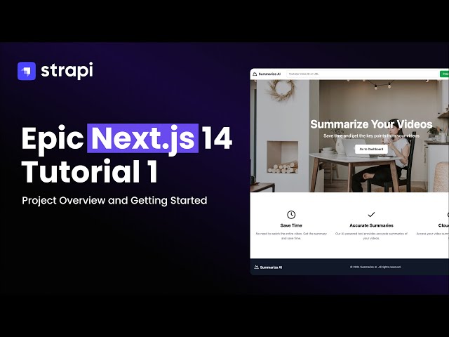 Epic Next.js Tutorial For Beginners: build real life project with Next.js 14, Tailwind, and Strapi.