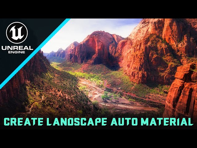 Create Massive World Landscape Auto Material -  Unreal Engine 5 Complete Tutorial
