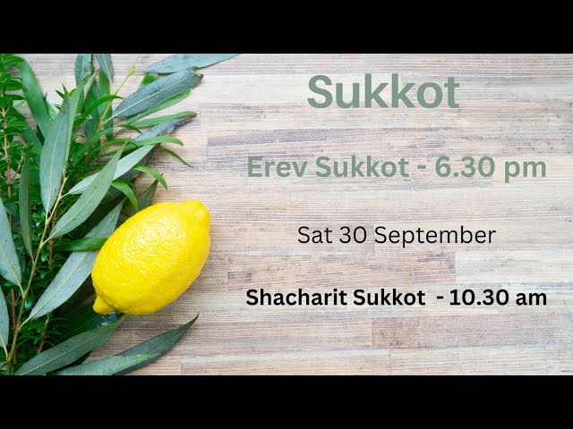 10.30 am Shacharit Sukkot Shabbat 9 September 2023