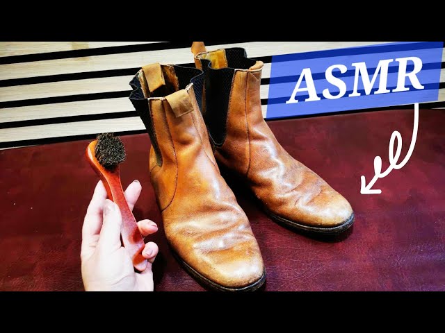 [ASMR] - RELAXING Chelsea Boots POLISHING SOUNDS #asmrnotalking