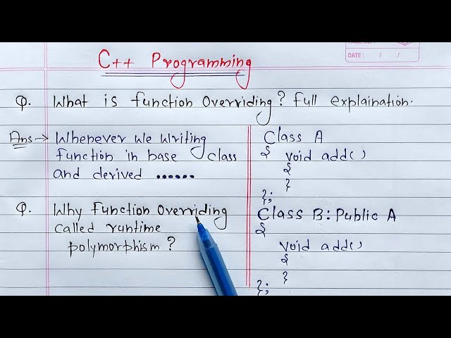Function Overriding in C++ | Learn Coding