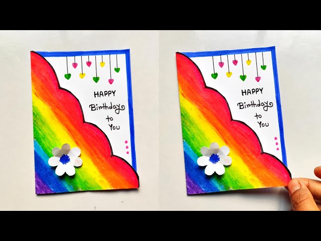 Paper Birthday Card making easy | Birthday special card drawing idea |Handmade Birthday Card making