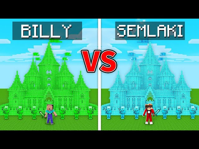 Billy SMARAGD vs Semlaki DIAMANT KÖNIGREICH Bau Challenge in Minecraft