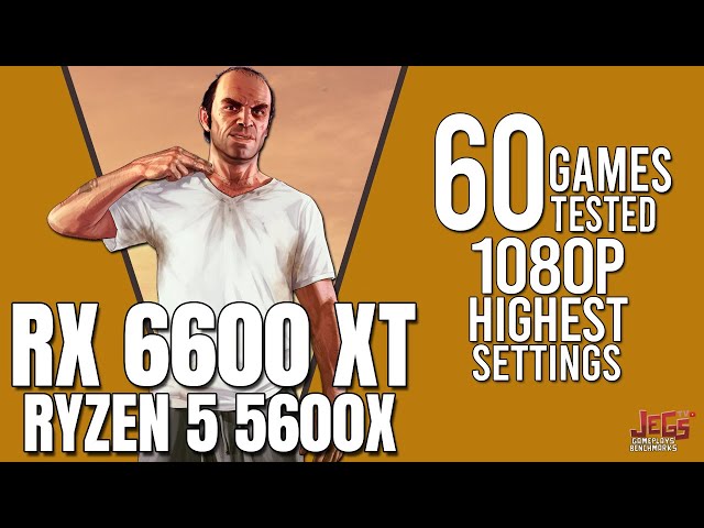 RX 6600 XT + Ryzen 5 5600x | 60 games tested | highest settings 1080p benchmarks!