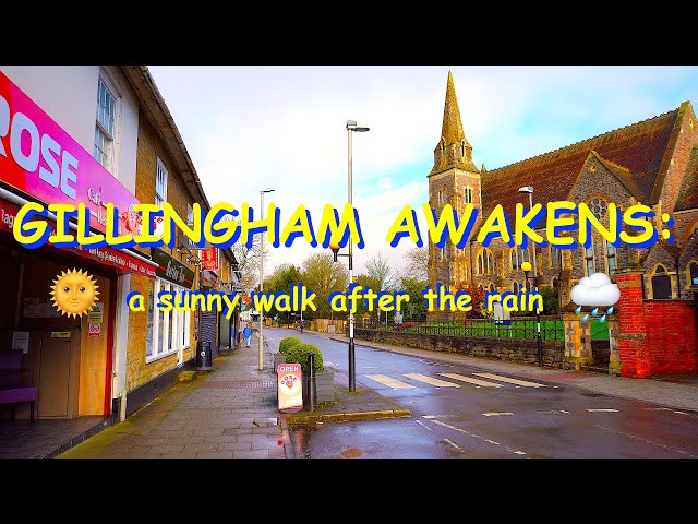 4K Discover morning sunny walk through the wet streets of a charming town