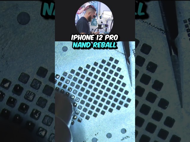 😳 Look at those BALLS forming…! - iPhone 12 Pro NAND REBALL #Shorts