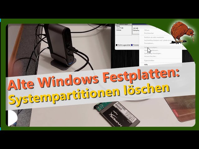 Alte Windows Festplatte: Partitionen löschen und formatieren