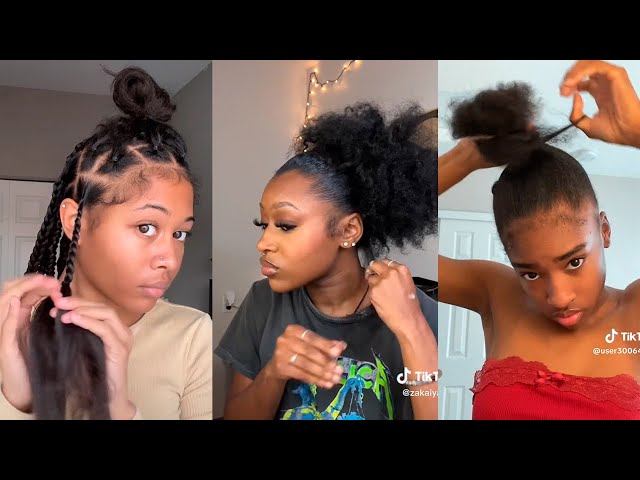 New Gorgeous 4c Natural Hairstyles Compilation 💞 Viral Black Hair TikToks