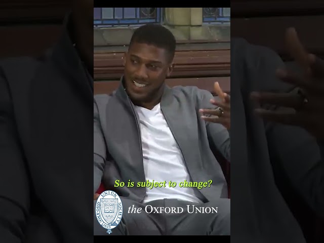 "It's about the MONEY" Anthony Joshua at the Oxford Union #shorts
