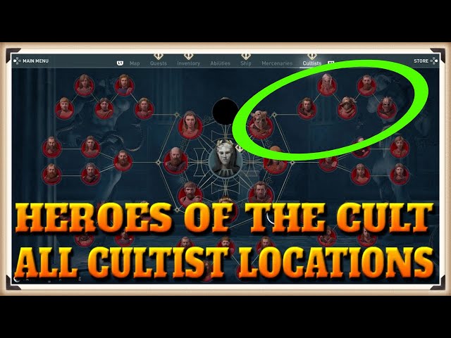 Assassin's Creed Odyssey All HEROES OF THE CULT Locations - Cult Unmasked Trophy / Achievement