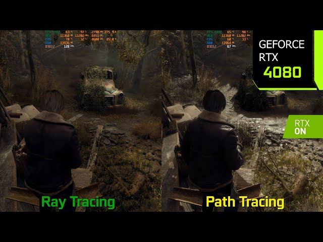 Resident Evil 4 Remake Path Tracing Mod vs Ray Tracing - Graphics/Performance Comparison | RTX 4080