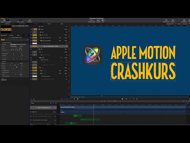 Apple Motion Crashkurs - Grundlagen Tutorial für Einsteiger