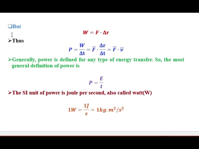 Genera physics chapter 2,  Power and Center of Mass