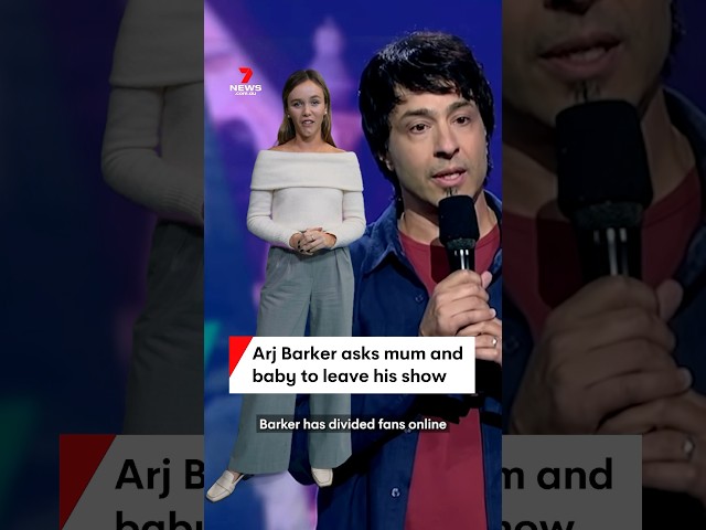 Arj Barker kicks mother and baby out of Melbourne show