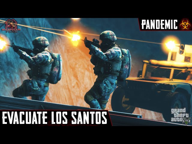 Evacuate Los Santos | PANDEMIC | Part 3 | Zombie Movie Machinima (GTA 5)