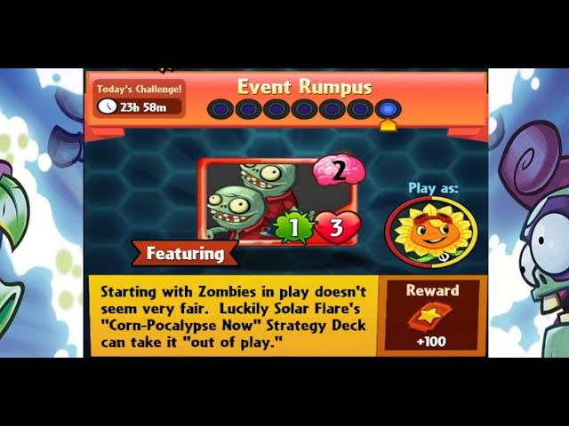 Event Rumpus | Daily Challenge Day 7 | 30 August 2022 | Pvz Heroes