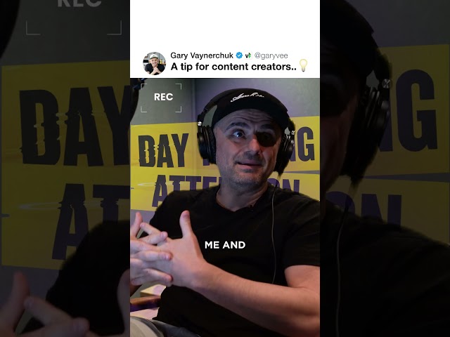 A tip for content creators  💡#shorts #garyvee