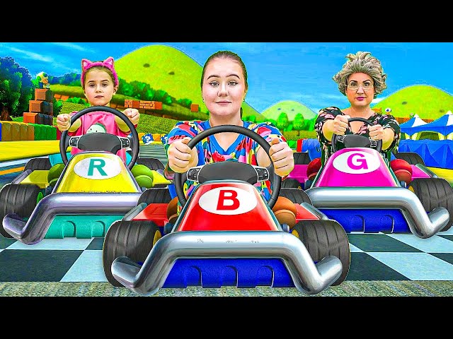 Ruby and Bonnie drives a Go Kart Racing at Chaos Karts with family