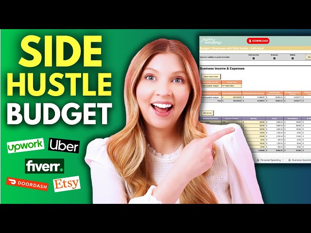 How to Budget with a Side Hustle - Budget Spreadsheet & Tutorial (EXCEL, GOOGLE SHEETS)