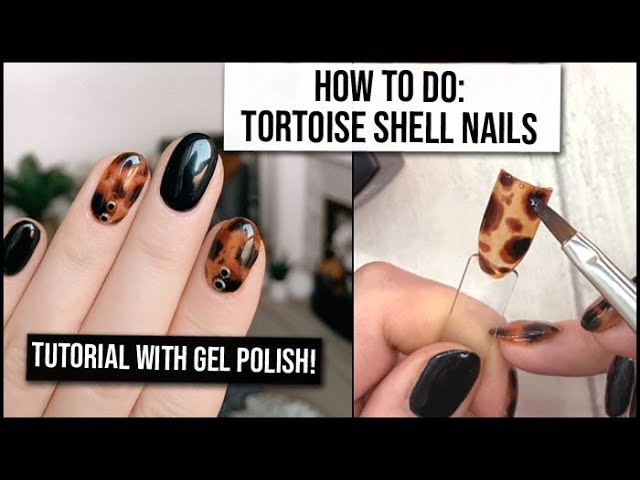 TUTORIAL: How to do Tortoise Shell Nails with Gel! | xameliax